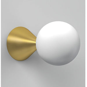 JS-GL-76044 - ANTIQUE BRASS METAL Glass Ball Wall Light