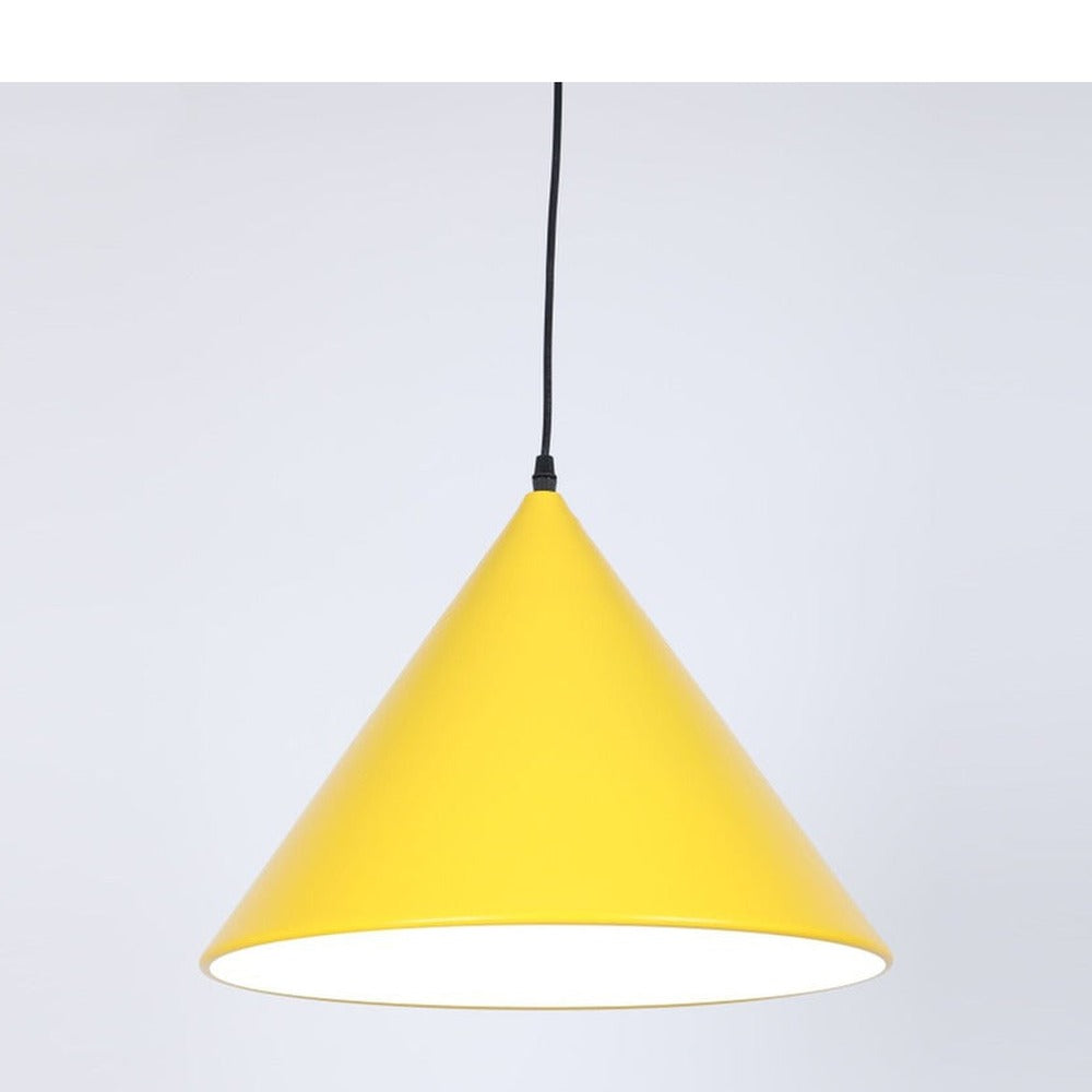 JS-GL-7713 - Yellow (Customizable) Metal & Acrylic Modern Hanging Light