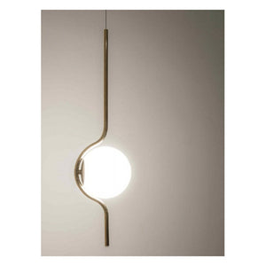 JS-GL-775-1 - ANTIQUE BRASS METAL Glass Hanging Light