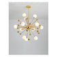 JS-GL-7807-12 - French Gold Metal Glass Ball Chandelier