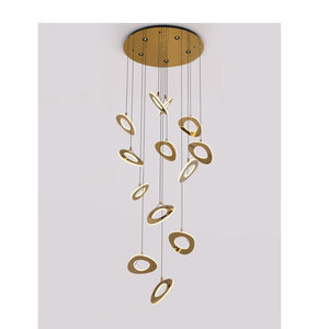 JS-GL-7869-13 - French Gold Metal & Acrylic Led Chandelier