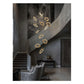 JS-GL-7869-13 - French Gold Metal & Acrylic Led Chandelier