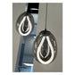 JS-GL-792-10 - BLACK METAL & SILICONE Glass Hanging Light