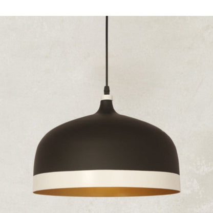 JS-GL-7963-1WH - BLACK & WHITE & GOLD Metal Hanging Light