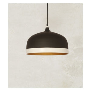 JS-GL-7963-1WH - BLACK & WHITE & GOLD Metal Hanging Light