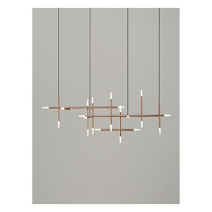 JS-GL-7996-2000 - French Gold Metal & Acrylic Rectangular Chandelier