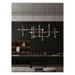 JS-GL-7996-2000 - French Gold Metal & Acrylic Rectangular Chandelier