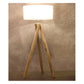 JS-GL-8003-LW - LIGHT WOOD METAL & WOOD & FABRIC SHADE Tripod Floor Lamp