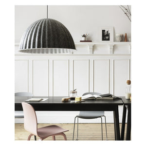 JS-GL-8003 - Grey Metal & Felt Fabric Modern Hanging Light