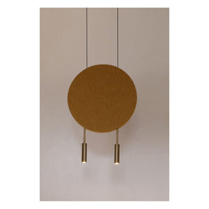 JS-GL-8004-2 - Antique Brass Metal & Acoustic Modern Hanging Light