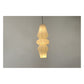 JS-GL-8018-3C - Black & White Metal & Rice Paper Modern Hanging Light