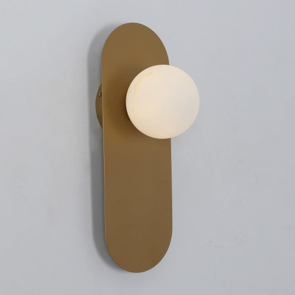 JS-GL-802-W BK - Black Metal & Glass Modern Wall Light