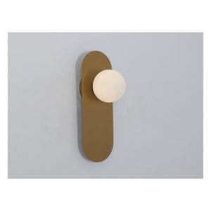 JS-GL-802-W BK - Black Metal & Glass Modern Wall Light
