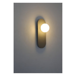 JS-GL-802-W GY - Cement Grey Metal & Glass Modern Wall Light