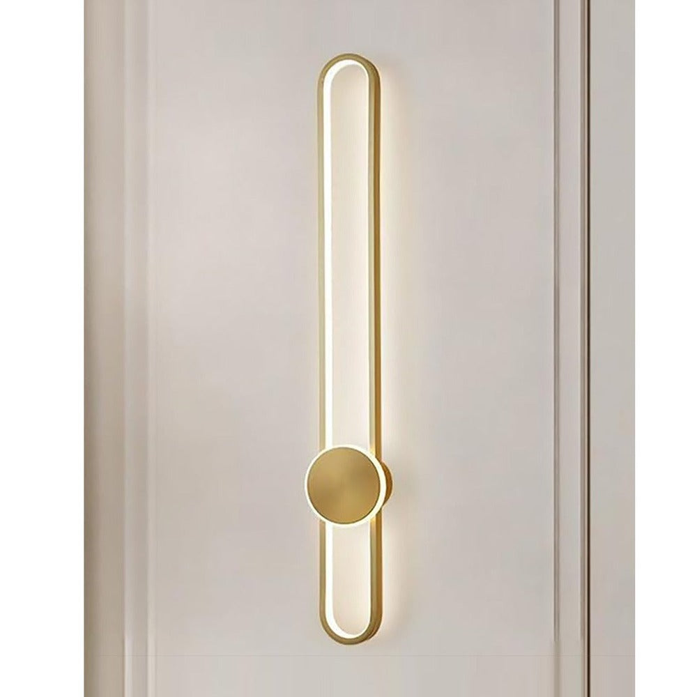 JS-GL-8023-62 - Antique Brass Metal & Acrylic Modern Wall Light