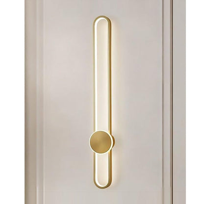 JS-GL-8023-62 - Antique Brass Metal & Acrylic Modern Wall Light