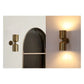 JS-GL-8055-F AB - Antique Brass & White Metal Modern Wall Light
