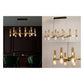 JS-GL-80556-10 - Antique Brass & Black Metal & Glass & Onyx Marble Led Chandelier