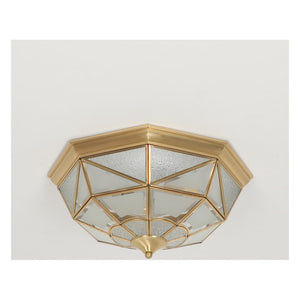 JS-GL-8071-430 - Antique Brass Glass Brass ceiling light