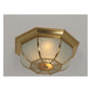 JS-GL-8091-400 - Antique Brass Glass Brass ceiling light