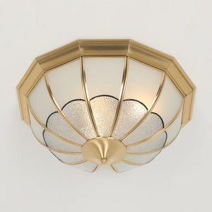 JS-GL-8092-450 - Antique Brass Glass Brass ceiling light