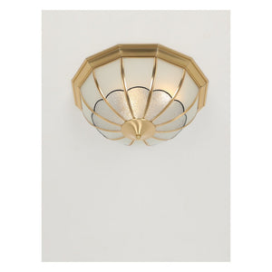 JS-GL-8092-450 - Antique Brass Glass Brass ceiling light