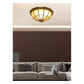 JS-GL-8092-450 - Antique Brass Glass Brass ceiling light
