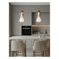 JS-GL-81067-1P - Antique Brass Metal & Ceramic Glass Hanging Light