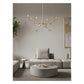 JS-GL-8109-12 - French Gold Metal Glass Ball Chandelier
