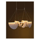 JS-GL-8110-1180 - SN & White Metal & Acrylic & Fabric Rectangular Chandelier