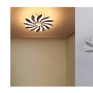 JS-GL-8118-3 - White & Grey Metal & Acrylic Led Ceiling Light