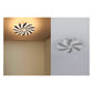 JS-GL-8118-3 - White & Grey Metal & Acrylic Led Ceiling Light