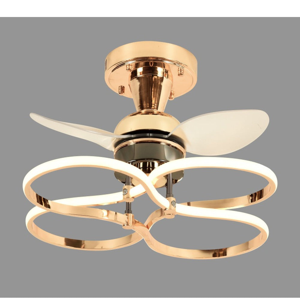 JS-GL-8120 - French Gold & Gunblack Metal & Acrylic Led Ceiling Light