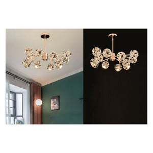 JS-GL-8160-12 - French Gold Metal & Crystals Modern Chandelier