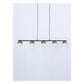 JS-GL-8203-5 - Antique Brass Metal Glass Ball Chandelier