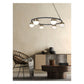 JS-GL-8203-6 - Antique Brass Metal Glass Ball Chandelier