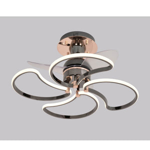JS-GL-8215 - French Gold & Gunblack Metal & Acrylic Led Ceiling Light