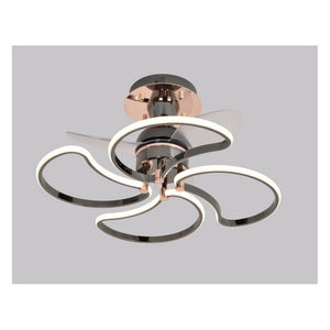 JS-GL-8215 - French Gold & Gunblack Metal & Acrylic Led Ceiling Light