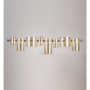 JS-GL-82188-L - Chrome Metal & Glass Led Chandelier