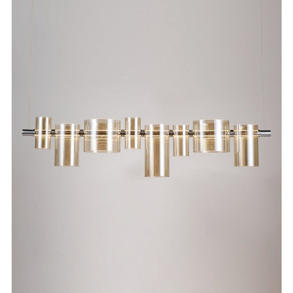 JS-GL-82188-L - Chrome Metal & Glass Led Chandelier