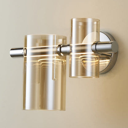 JS-GL-82188-W - Chrome Metal & Glass Modern Wall Light