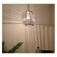 JS-GL-8229-A - BLACK & GOLD Metal Hanging Light