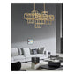 JS-GL-8258-H - Gold Metal & Acrylic Rectangular Chandelier
