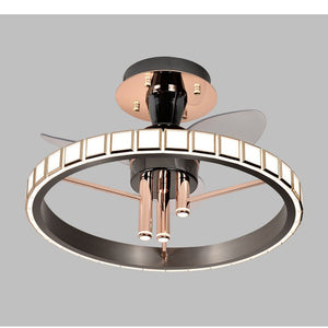 JS-GL-8298-600 - French Gold & Gunblack Metal & Acrylic Led Ceiling Light
