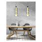 JS-GL-8318-B - Black Metal & Glass & Acrylic Led Hanging Light