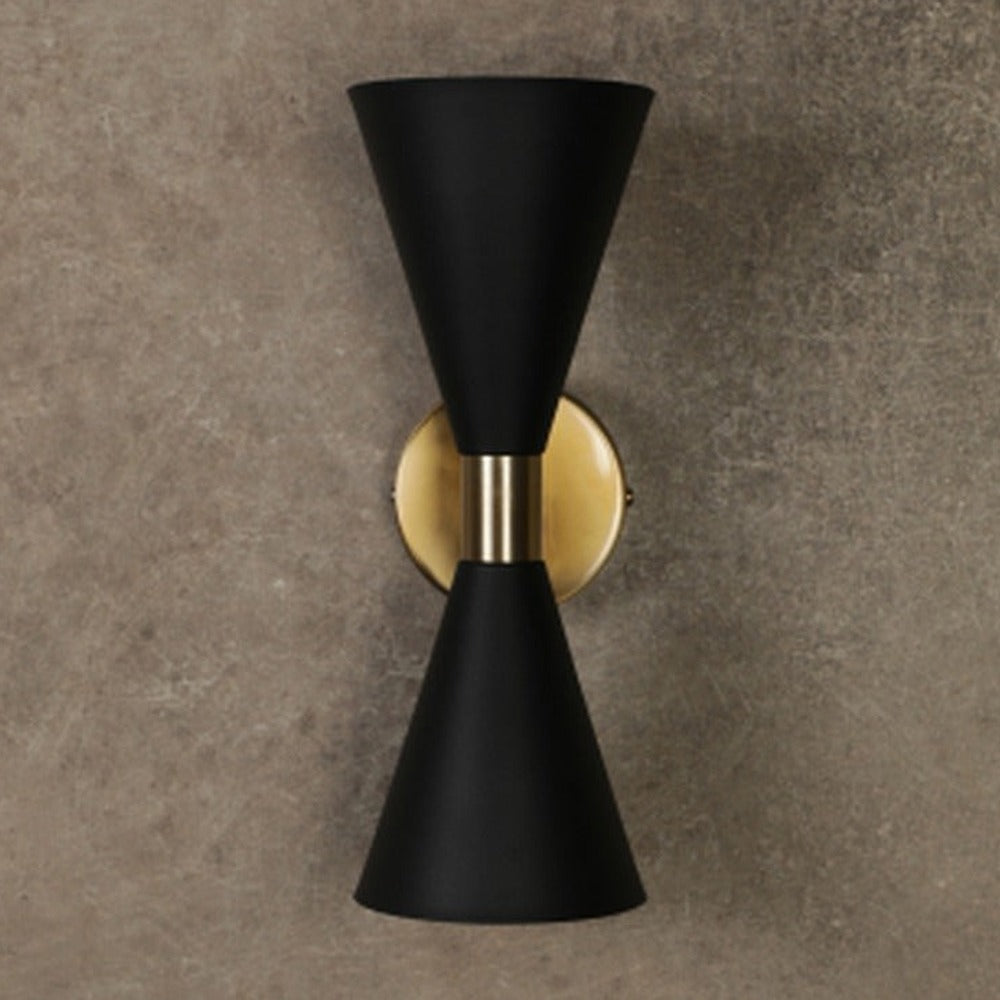 JS-GL-8380-2 - ANTIQUE BRASS & BLACK & WHITE METAL Modern Wall Light