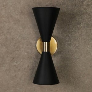JS-GL-8380-2 - ANTIQUE BRASS & BLACK & WHITE METAL Modern Wall Light