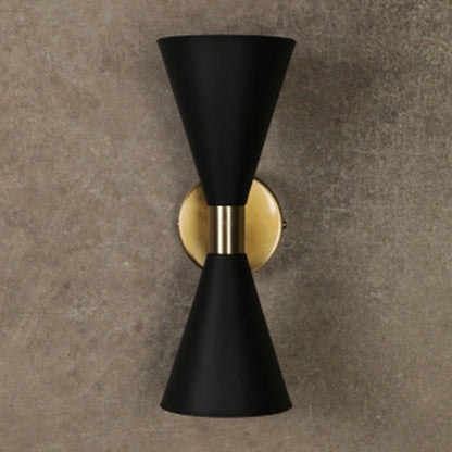 JS-GL-8380-2 - ANTIQUE BRASS & BLACK & WHITE METAL Modern Wall Light