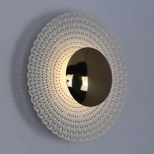 JS-GL-8412-W - Black & White & Gold Metal Modern Wall Light