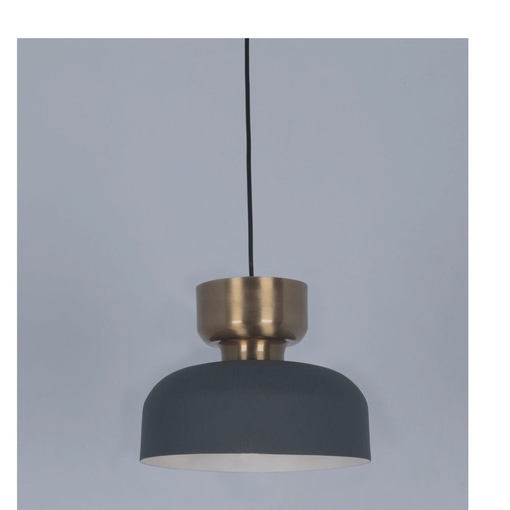 JS-GL-8512-1 - Black & Matt Brass & White Metal Modern Hanging Light